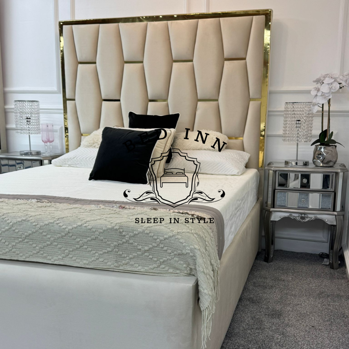 Sparkle Mirror Bed – Luxury, Elegance, and Custom Comfort by Bed Innovation.