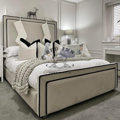 Bed innovation Bespoke Lily piping Bed.