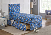 Bed Innovation Kids Football Blue Divan Bed Set With Sprung Memory Foam Mattress and Headboard - Bed Innovation Limited