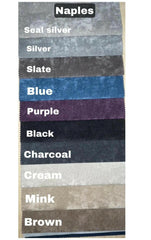 A collection of fabric swatches showcasing various textures and colors for design inspiration.