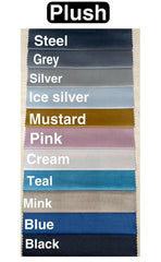 A collection of fabric swatches showcasing various textures and colors for design inspiration.