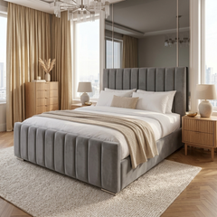 Havana Linear Ottoman Bed | Designer Lined Storage Bed UK | Bed Innovation