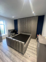 Luxurious crown bed exuding elegance and comfort, perfect for upscale bedroom decor and refined living.