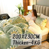 Faux Cashmere Fleece Throw Blanket UK - soft yarn-dyed floral pattern