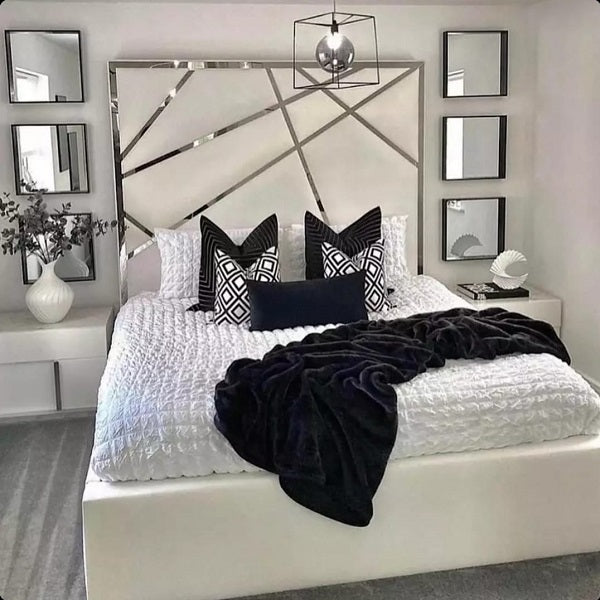 Glamorous Reflection: Chanel Mirror Bed.