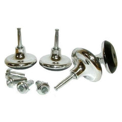 Bed Innovation Chrome Bed Glides with Inserts - Set of 8