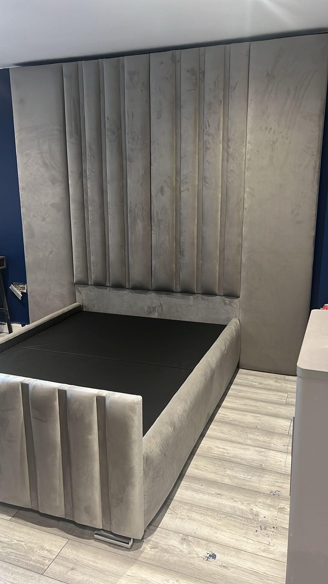 Luxurious crown bed exuding elegance and comfort, perfect for upscale bedroom decor and refined living.