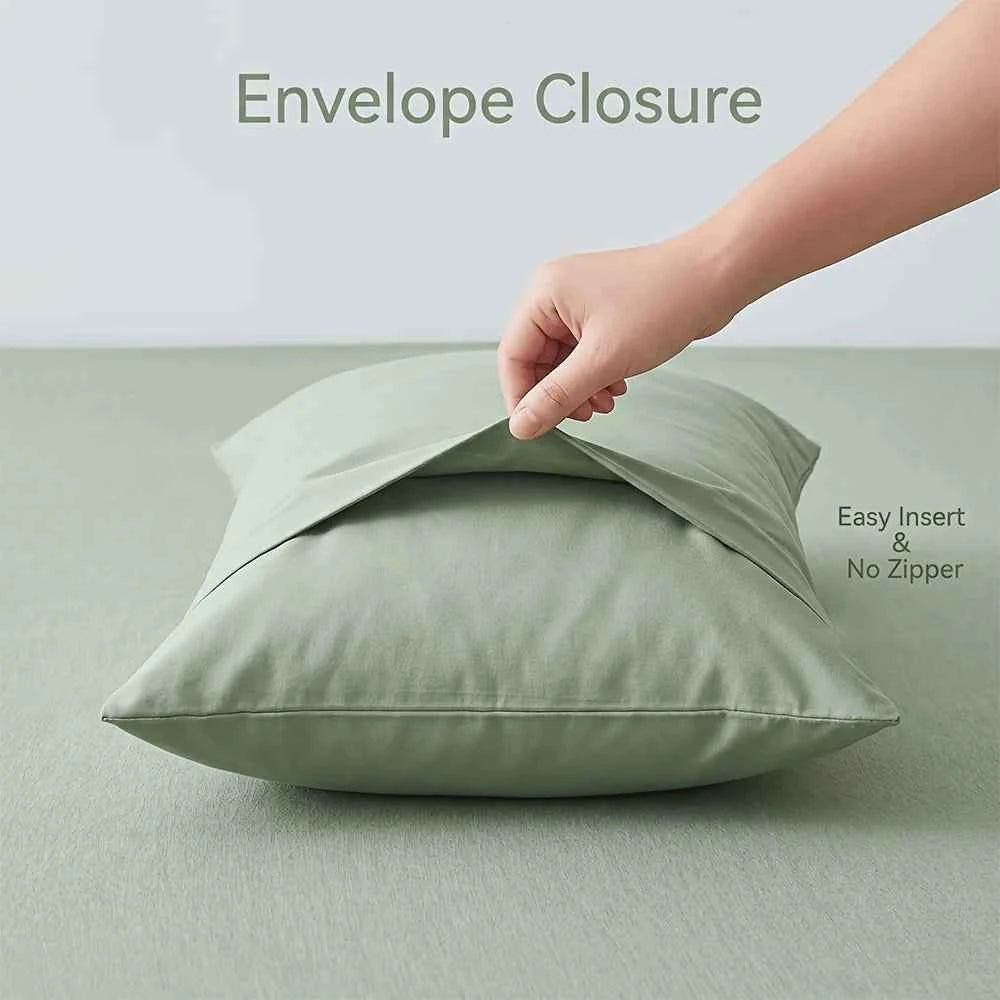 Bamboo Cooling Pillowcase Set (2-Pack) - Breathable &amp; Moisture-Wicking for Hot Sleepers