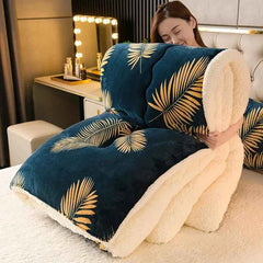New Super Thick Winter Warm Blanket for Bed Artificial Lamb Cashmere Weighted Blankets Soft Comfortable Warmth Quilt Comforter