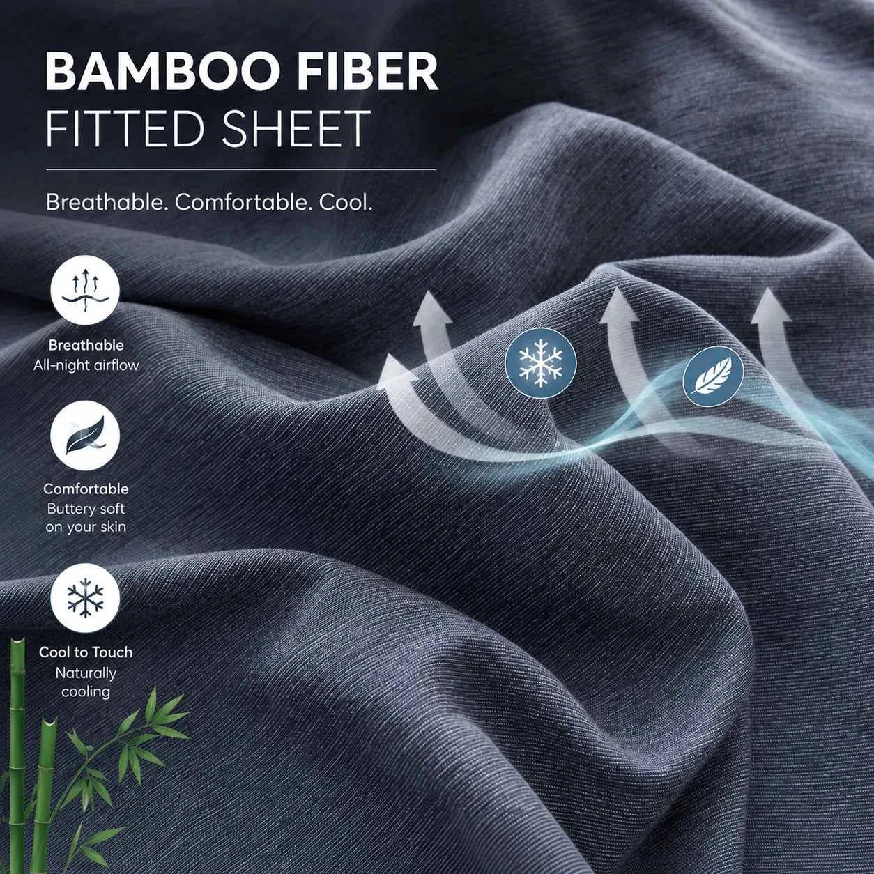 Bamboo Cooling Pillowcase Set (2-Pack) - Breathable &amp; Moisture-Wicking for Hot Sleepers